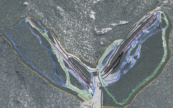 Dartmouth Skiway 3D trail map