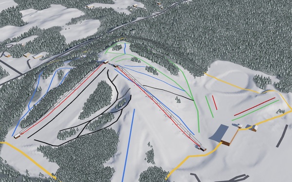Detroit Mountain 3D trail map