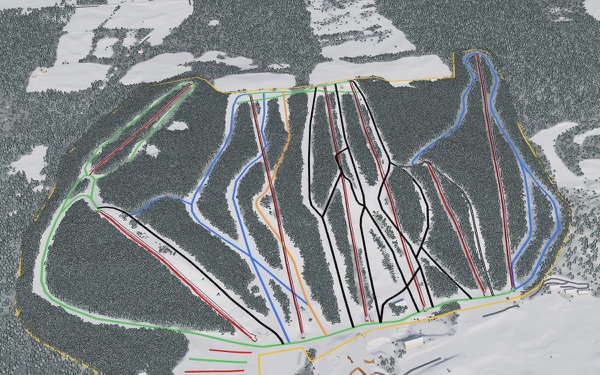 Devil's Head Resort 3D trail map