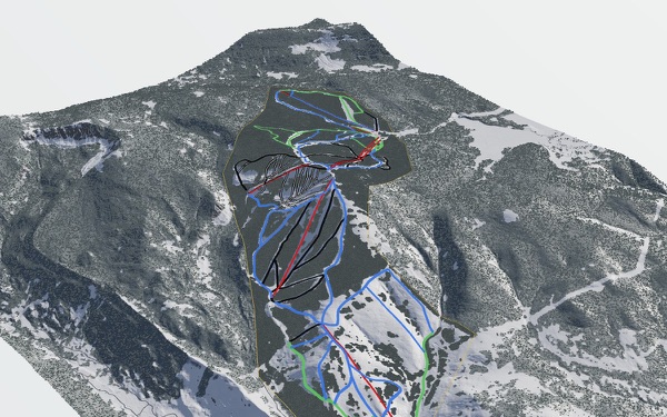 Discovery Ski Area 3D trail map