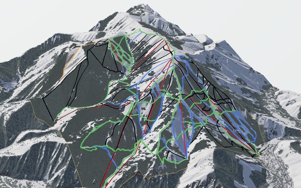 Dollar Mountain 3D trail map