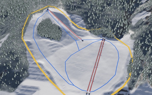 Doshojidaira Ski Area 3D trail map