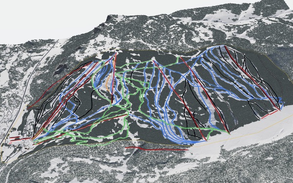 Durango Mountain Resort 3D trail map