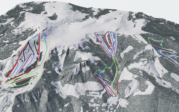 Echo Valley Ski Resort 3D trail map