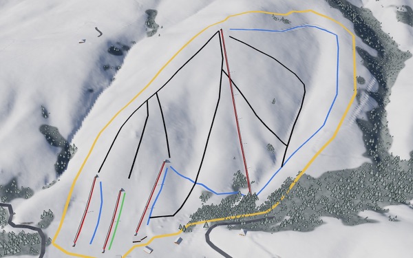 Echo Valley Ski Area 3D trail map