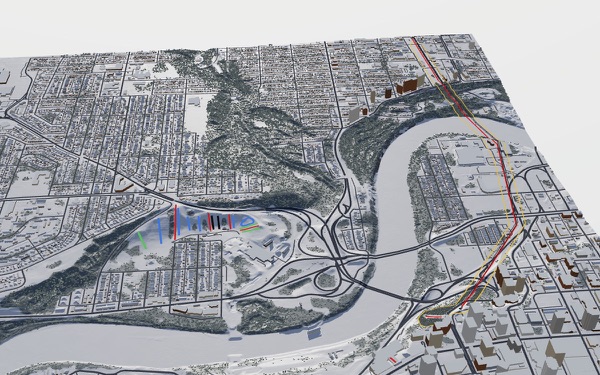 Edmonton Ski Club 3D trail map