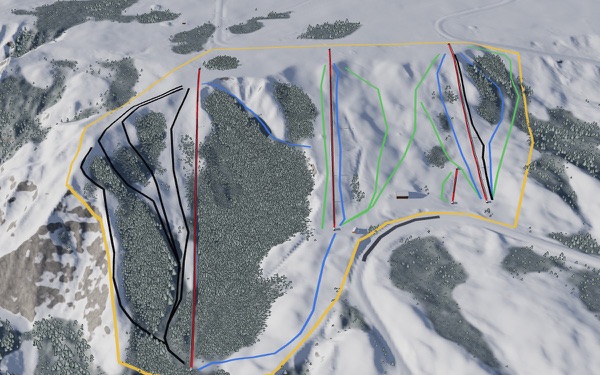 Fairview Ski Hill 3D trail map