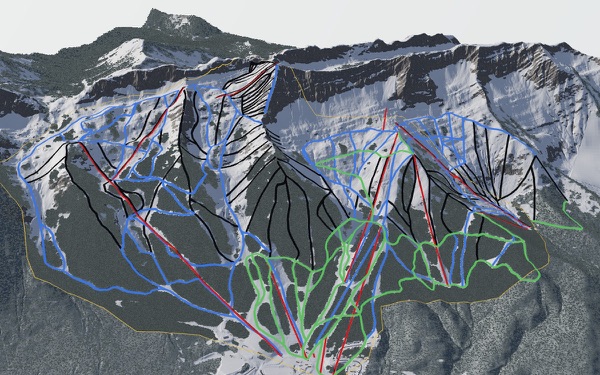 Fernie Alpine Resort 3D trail map