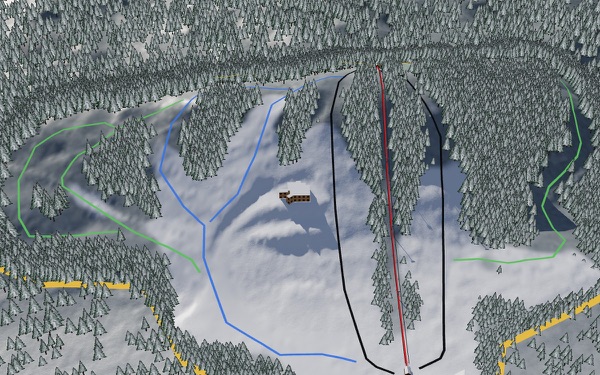Fiddlehead Mountain 3D trail map