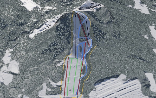 Fu's Snow Area 3D trail map