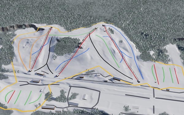 Glen Eden 3D trail map