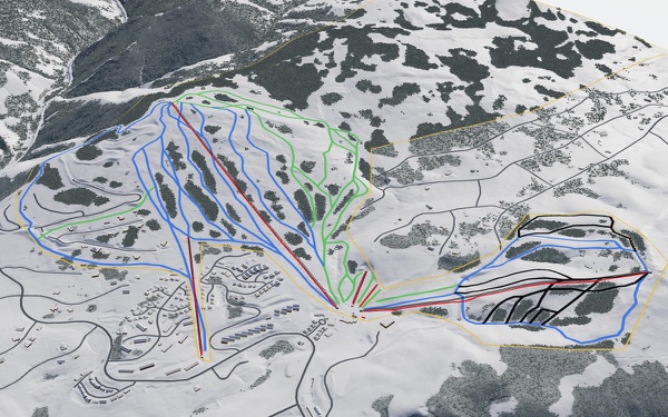 Granby Ranch 3D trail map