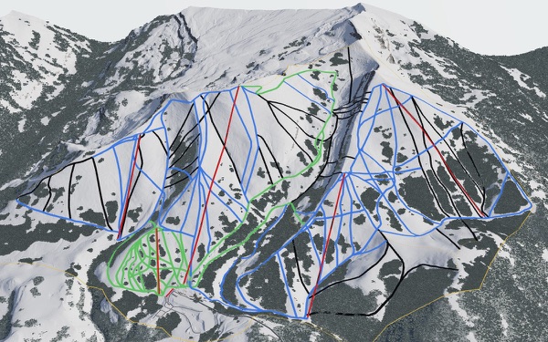 Grand Targhee Resort 3D trail map