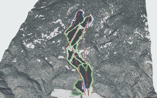 Grandeco Snow Resort 3D trail map