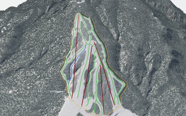 Grandee Hatoriko Ski Resort 3D trail map