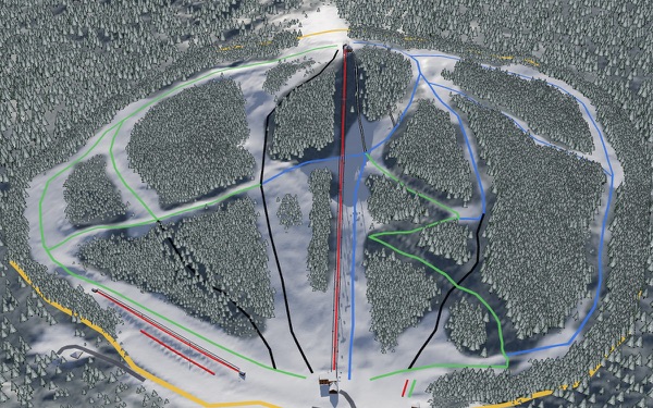 Granite Gorge Ski Area 3D trail map