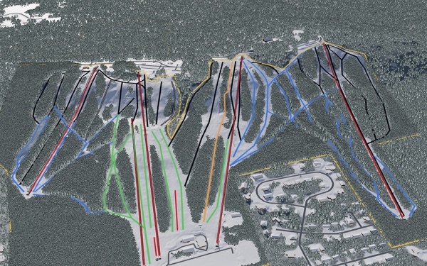 Granite Peak Ski Area 3D trail map