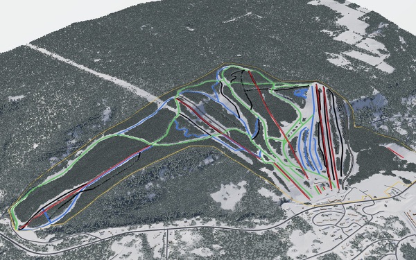Greek Peak 3D trail map