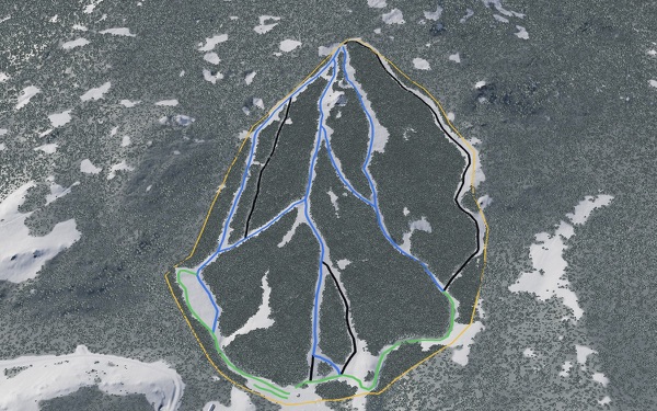 Green Mountain 3D trail map