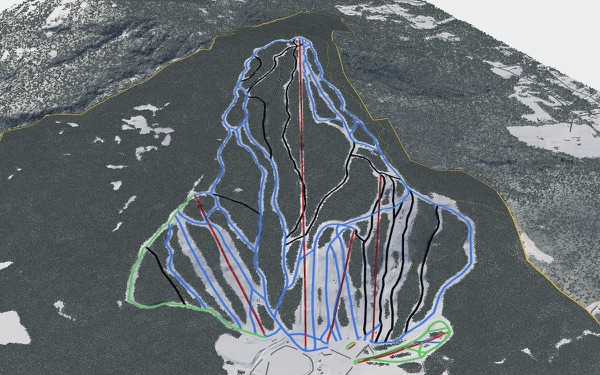 Gunstock Mountain Resort 3D trail map
