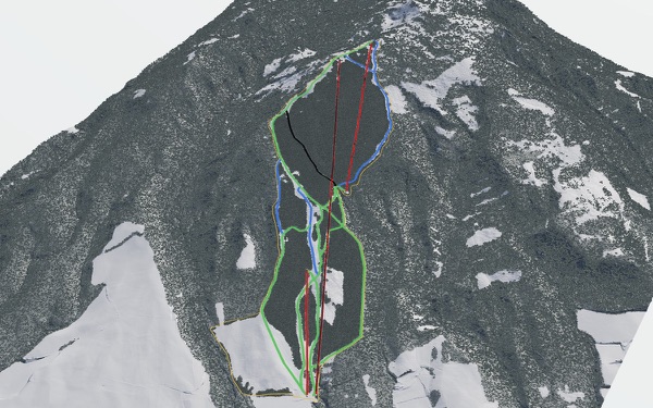 Hakodate Nanae Snowpark 3D trail map