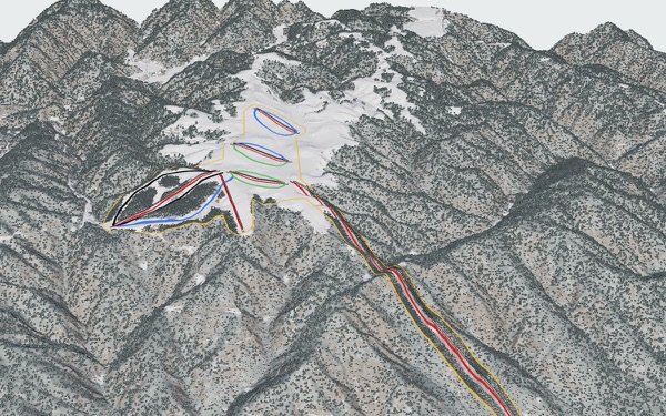 Hakodateyama Ski Resort 3D trail map