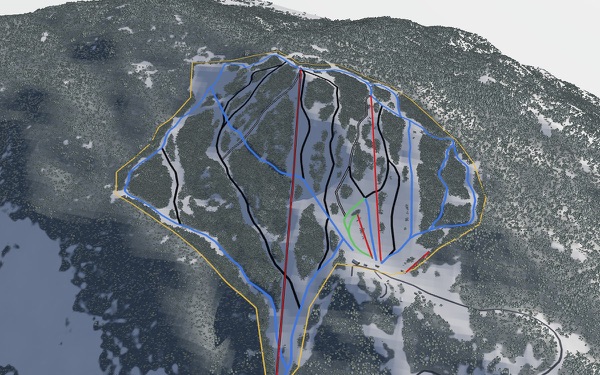Harper Mountain 3D trail map