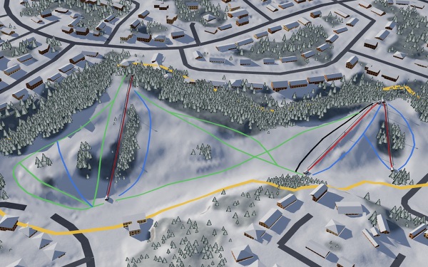 Hart Highlands 3D trail map