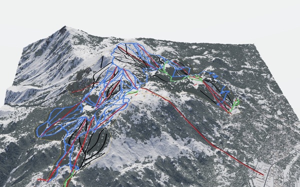 Heavenly Mountain Resort 3D trail map