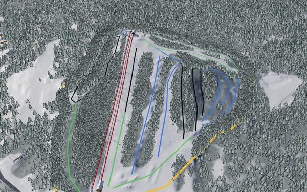 Hermon Mountain 3D trail map
