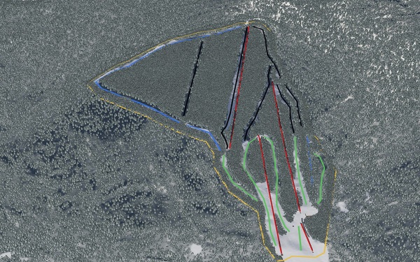 Hickory Ski Center 3D trail map