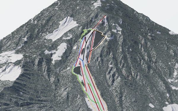 Hida Funayama Snow Resort Arkopia 3D trail map