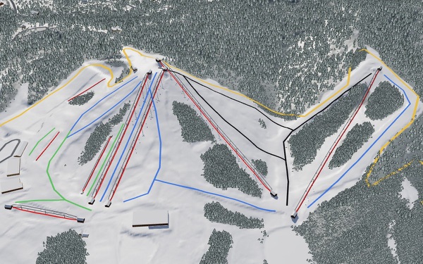 Hidden Valley Ski Area 3D trail map