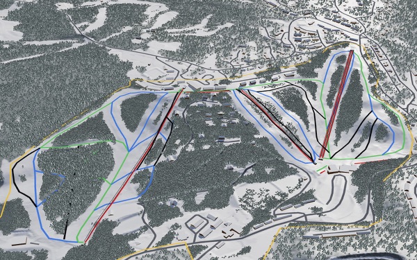 Hidden Valley Resort 3D trail map