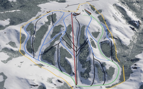 Hogadon Ski Area 3D trail map