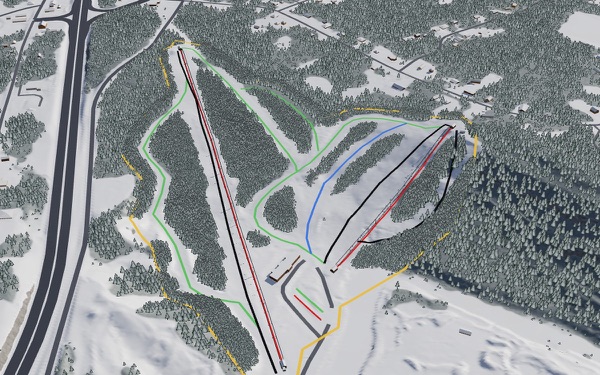 Holiday Mountain 3D trail map