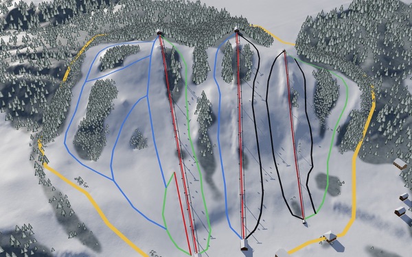 Holiday Mountain 3D trail map