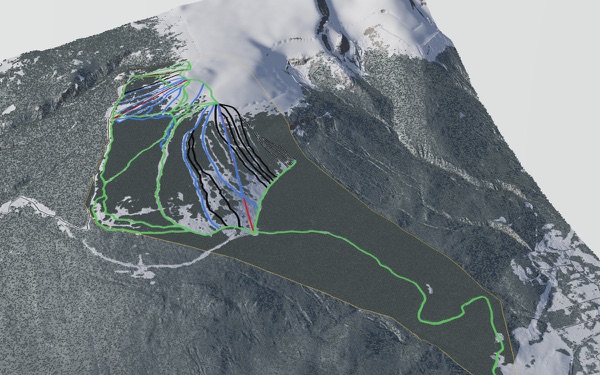 Hudson Bay Mountain 3D trail map