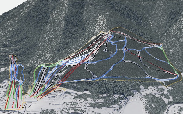 Hunter Mountain 3D trail map