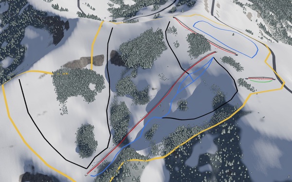 Hurricane Ridge Ski and Snowboard Area 3D trail map