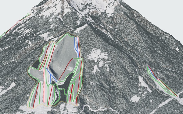Inawashiro Snow Paradise 3D trail map