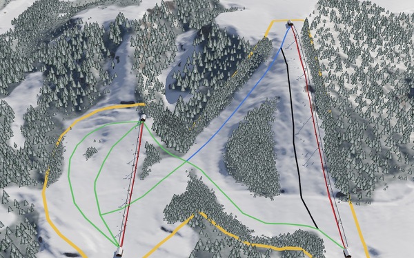 Iōzen Ski Resort 3D trail map