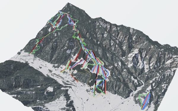 Ishiuchi Maruyama Ski Resort 3D trail map