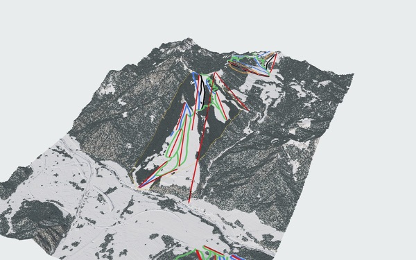 Iwappara Ski Resort 3D trail map