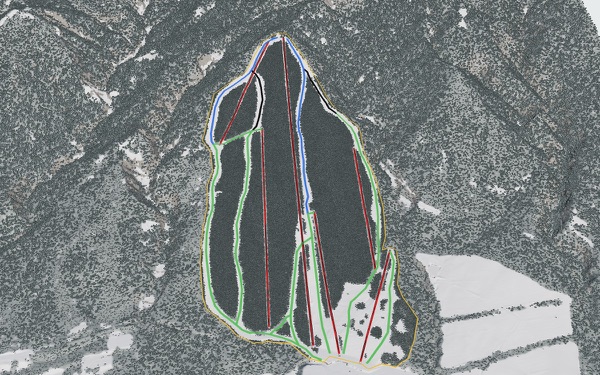 Iwatekogen Snowpark 3D trail map