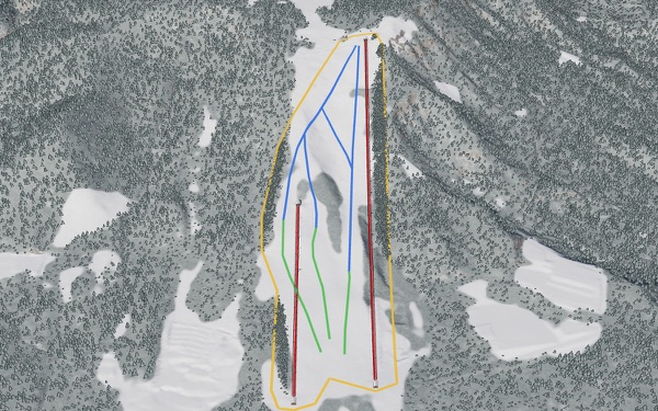 Izumigatake Ski Field 3D trail map