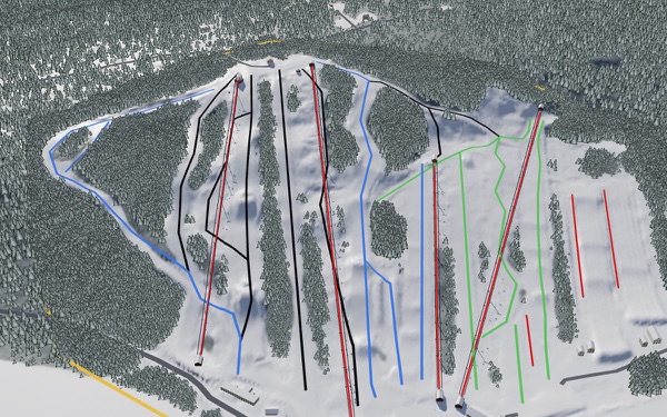 Jack Frost Ski Resort 3D trail map