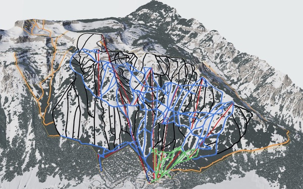 Jackson Hole Mountain Resort 3D trail map