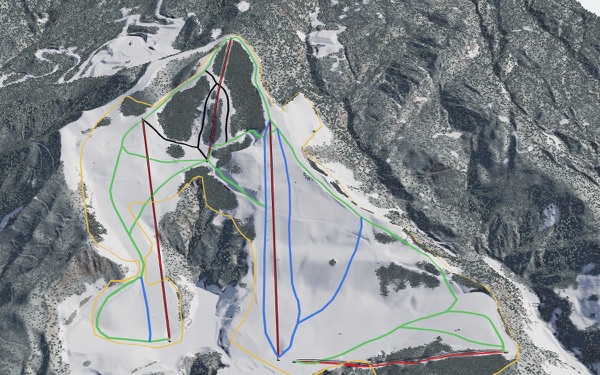 Jeunesse Kurikoma Ski Resort 3D trail map
