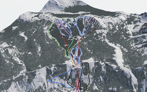 June Mountain Ski Area 3D trail map